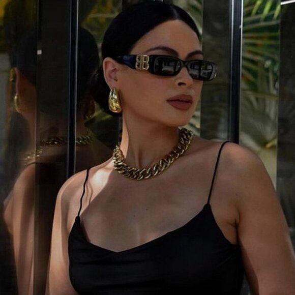 Authentic ✅️ Balenciaga Dynasty Rectangle Sunglasses - Picture 8 of 10